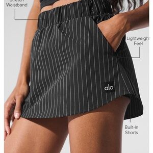 Alo Pinstripe Daylight Mini Skirt